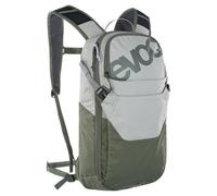 EVOC Mochila para bicicleta RIDE 8 (gestión inteligente de los bolsillos, ventilada con acolchado dorsal AIR-PAD, incl. bolsa de hidratación de 2l), gris piedra/olivo oscuro