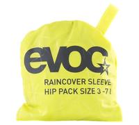 EVOC RAINCOVER SLEEVE HIP PACK Chubasquero con bolsillos en la cadera de 3 a 7 litros para actividades al aire libre (talla: M, impermeable, impresión de logotipo reflectante), color: amarillo