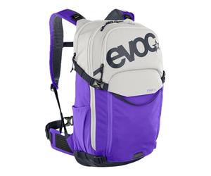 EVOC STAGE 18 mochila técnica para ciclismo y senderismo, mochila (mochila de trekking con mucho espacio de almacenamiento, máxima ventilación en la espalda), arena - violeta