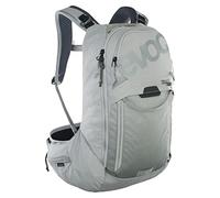 EVOC TRAIL PRO SF 12l backpack for trail riding & racing, mochila (protector de espalda LITESHIELD PLUS, compartimento para vejiga de hidratación de 2l, talla: XS), Gris piedra