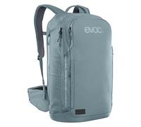 EVOC Zaino Commute Pro 22 (zaino da Bici, Incluso paraschiena, Poliestere riciclato, Peso: 1,2 kg, dimensioni: 15 x 29 x 48 cm, Volume: 22 l, Taglia: S/M), Acciaio