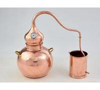 Evocalo Alambique Clásico en Cobre con Termómetro, Tamaños Pequeños, hasta 25 litros Rejilla Opcional (Sin Rejilla, 10 litros)