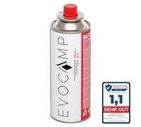 EVOCAMP 1X Pieza Cartucho de Gas butano 227g (1x Pieza Cartucho de Gas butano) Adecuado para Cocina de Camping, Calefactor a Gas o Quemador de Hierba, Cartucho de Gas butano Tipo MSF-1a, Gas a Presi
