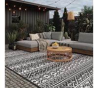 EVOCAMP Alfombra de Exterior, Resistente a la Intemperie y Ligero, Manta de pícnic, Alfombra Playa, Suelo Camping Exterior, Fibra de Polipropileno, para terrazas (Gris, 200 x 300 cm)
