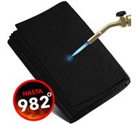 EVOCAMP Base ignífuga 60x30 cm - Alfombra de protección térmica resistente al calor hasta 982 °C - Alfombrilla de soldadura, alfombra ignífuga para una protección contra incendios segura