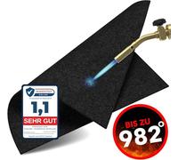 EVOCAMP Base ignífuga 60x60 cm - Alfombra de protección térmica resistente al calor hasta 982 °C - Alfombrilla de soldadura, alfombra ignífuga para una protección contra incendios segura