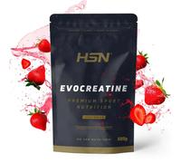 HSN Evocreatine | Creatina Monohidrato en Polvo con Sabor | Fresa 500g | Creatina Micronizada (200mesh) Sin Añadidos y Libre de Contaminantes | No Incluye Dosificador | No-GMO, Vegano, Sin Gluten