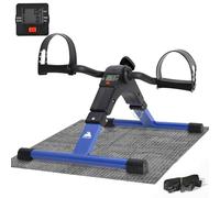 EVOLAND Pedal ejercitador de Brazos y piernas, Mini Bicicleta estática Plegable, para Sentarse, Ejercicio físico con Pantalla LCD para Entrenamiento en casa y Oficina