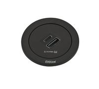 Evoline® One Doble USB C, Elemento De Enchufe, Anillo Negro