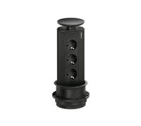 Evoline Puerto 1 ,Retráctil Elemento, Con Toma de Enchufe Schuko, Tapa