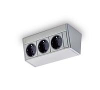 Evoline® R Dock, Elemento De Toma De Corriente De Montaje, Color Plateado