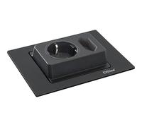 EVOline Spin, 1 enchufe Schuko, enchufe europeo, negro mate