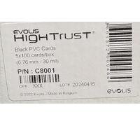 Evolis Paquete de 500 tarjetas de plástico duro, color negro (C8001)
