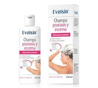 Evolsin® Champú para Psoriasis y Eczema I 250ml I SIN CORTISONA I Champu Dermatitis Seborreica - Alivia el picor del cuero cabelludo seco, irritado y con eczema, neurodermatitis y psoriasis