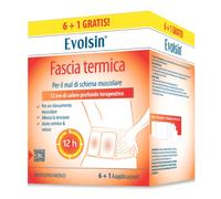 Evolsin - Cinturón térmico con parches de calor para dolores musculares de espalda - 12 horas de calor terapéutico en profundidad para relajar los músculos - listo para usar (6 + 1 aplicaciones)