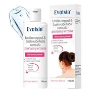 Evolsin® Psoriasis & Eczema Loción para cuero cabelludo y cuerpo - para pieles irritadas, secas e irritadas - Cura y alivia el picor
