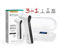 EVOLU Termómetro Sin Contacto Para Fiebre - Frente y Oído - Para Bebés, Niños y Adultos - Infrarrojo Digital, Modo Silencioso, Alarma