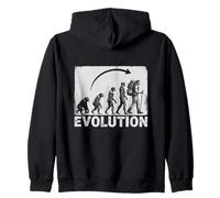 Evolución a la Silueta de Senderismo Sudadera con Capucha