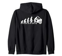 Evolución A Mecánico Silueta Reparación Coche Sudadera con Capucha