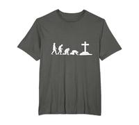 Evolución Cristianismo Religión Fe Iglesia Cruza Dios Regalo Camiseta