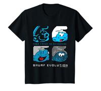 Evolución de los Pitufos de Papel a metaverso Pitufos Película Niños Camiseta