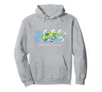 Evolución De Pitufina Pitufina Metaverso Pitufos Película Sudadera con Capucha, Unisex para Adultos, Gris Jaspeado, XL