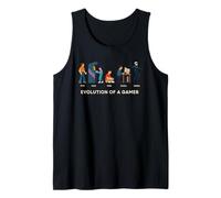 Evolución De Un Jugador Divertido Meme Retro Nerd Gaming Humor Camiseta sin Mangas