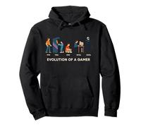 Evolución De Un Jugador Divertido Meme Retro Nerd Gaming Humor Sudadera con Capucha