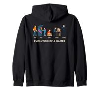 Evolución De Un Jugador Divertido Meme Retro Nerd Gaming Humor Sudadera con Capucha
