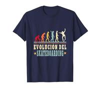 Evolución del Skateboarding Monopatín Accesorios Cumpleaños Camiseta, Hombre, Azul Marino, 3XL