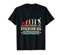 Evolución del Skateboarding Monopatín Accesorios Cumpleaños Camiseta, Hombre, Negro, 4XL