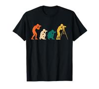 Evolución Fotógrafo Cámara Progreso Historia Retro Lente Camiseta