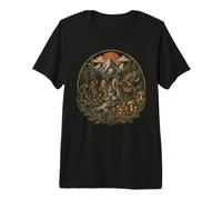 Evolución hacia el Cazador de Hongos Que Buscan Hongos Camiseta Premium