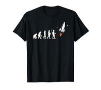 Evolución humana mono a hombre a cohete - Exploración espacial Camiseta