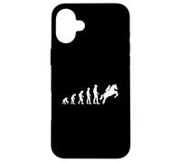 Evolución Jinete Humor Caballo Mujer Jinete drole Carcasa para iPhone 16 Plus