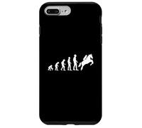 Evolución Jinete Humor Caballo Mujer Jinete drole Carcasa para iPhone 7 Plus/8 Plus