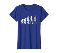 Evolución LGBTQ - Divertido LGBT Queer Lesbianas Orgullo Gay Camiseta, Mujer, Azul Real, S