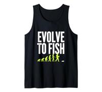 Evolución Pesca Pescador Humor Divertido Camiseta sin Mangas