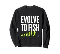 Evolución Pesca Pescador Humor Divertido Sudadera