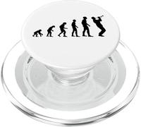 Evolución Trompeta Hombre Humor trompetista Idea Regalo PopSockets PopGrip para MagSafe