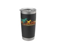 Evolución Vintage Dinosaurio T Rex Velociraptor A Pollo Vaso térmico de acero inoxidable de doble pared