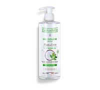 EVOLUDERM - Gel de ducha de lluvia de coco - 500 ml - 96% de origen natural - vegano - Fabricación francesa