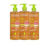 EVOLUDERM Gel de Ducha Hidratante Hidratante 500 ml 96% de Origen Natural Vegano Fabricado en Francia, 3 x 500 ml