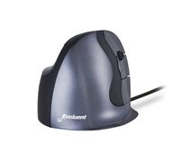 Evoluent D VerticalMouse, Ratón Negro/Plata, Large, RH