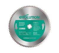 Evolution 355mm A355TCT-80CS Hoja de sierra para cortar aluminio - Hoja de sierra de metal con punta de carburo de 80 dientes que casi no genera calor, rebabas ni chispas