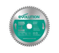 Evolution - Hoja de sierra de 210 mm A210TCT-60MS para cortar aluminio: la hoja de sierra de metal con punta de carburo no genera calor, rebabas ni chispas