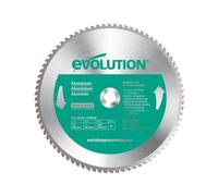 Evolution 355mm A355TCT-80CS Hoja de sierra para cortar aluminio - Hoja de sierra de metal con punta de carburo de 80 dientes que casi no genera calor, rebabas ni chispas