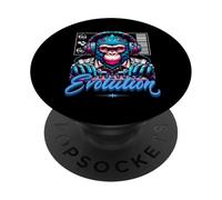 Evolution DJ Monkey Electronic Music Sound Engineer PopSockets PopGrip Adhesivo