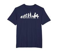 Evolution fisioterapeuta masajista Masaje Camiseta, Hombre Tallas Grandes, Azul Marino, 6X Alto