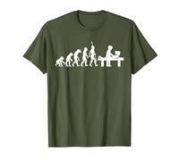 Evolution fisioterapeuta masajista Masaje Camiseta, Hombre, Verde Oliva, XXL